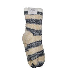 NEW Maurices Teddy Socks One Size Striped Acrylic & Polyester Cozy & Warm NWT‎